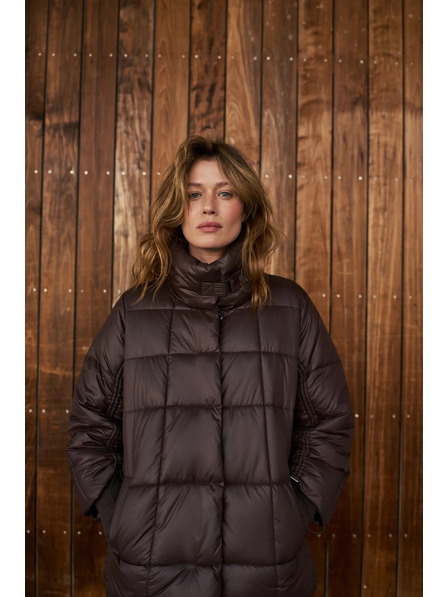 Moodo Prošívaná bunda hnědá Moodo