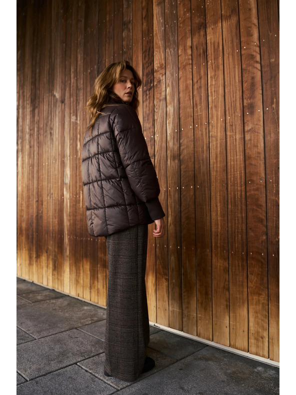 Moodo Prošívaná bunda hnědá Moodo