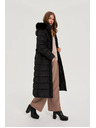 Moodo Dlouhá bunda s kapucí černá Moodo