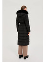 Moodo Dlouhá bunda s kapucí černá Moodo