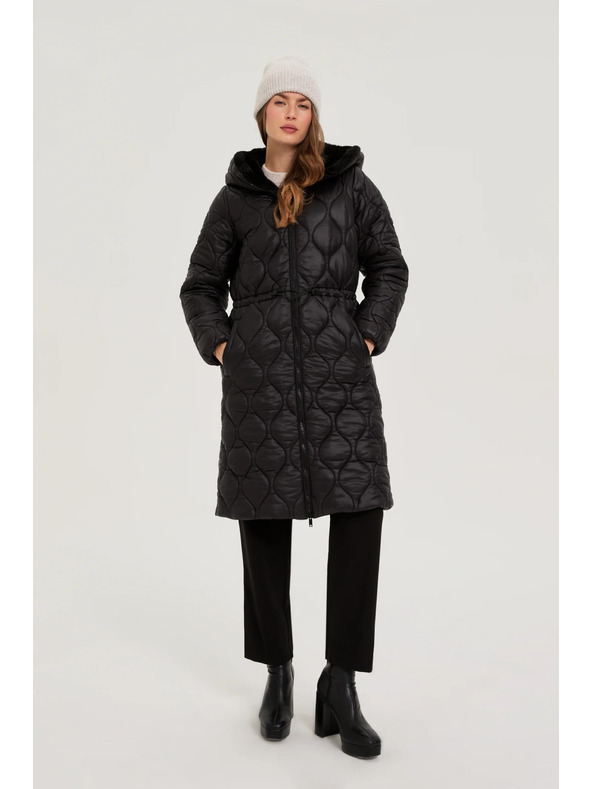 Moodo Bunda s kapucí černá Moodo