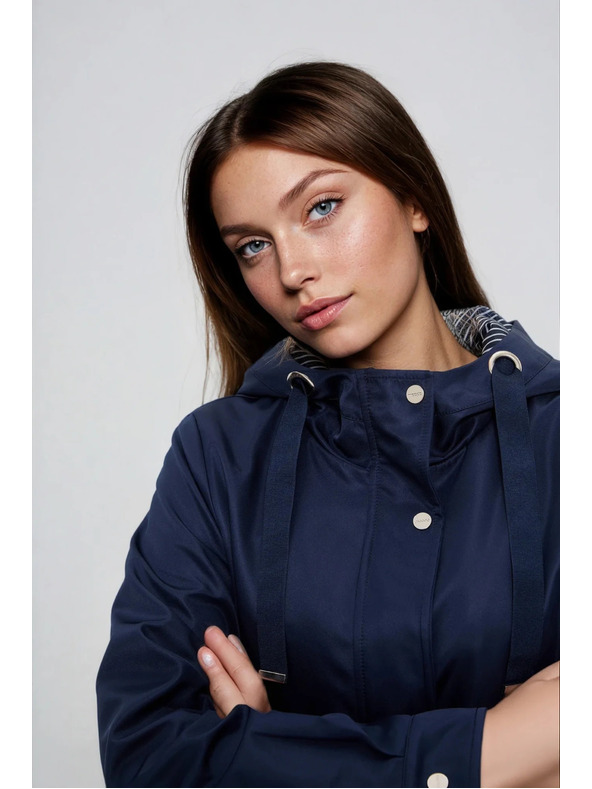 Moodo Tmavě modrá bunda parka Moodo