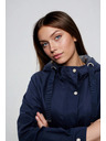 Moodo Tmavě modrá bunda parka Moodo