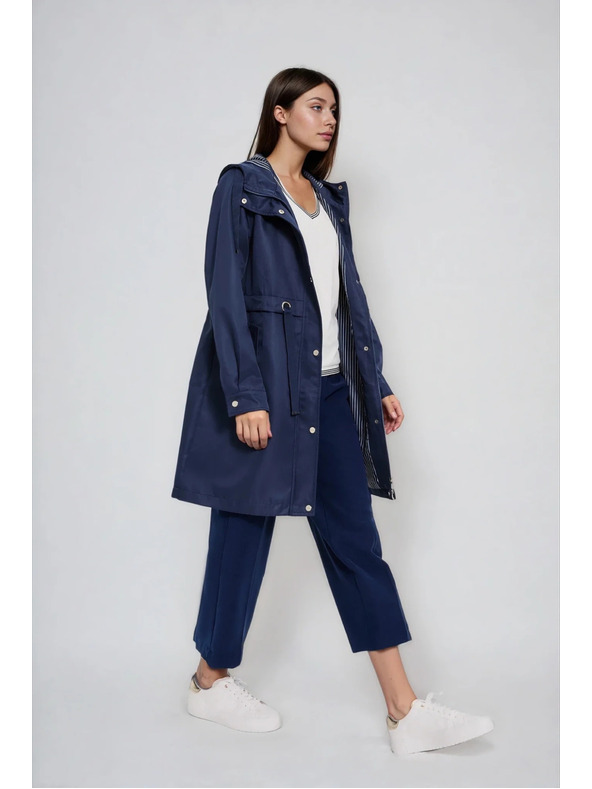 Moodo Tmavě modrá bunda parka Moodo