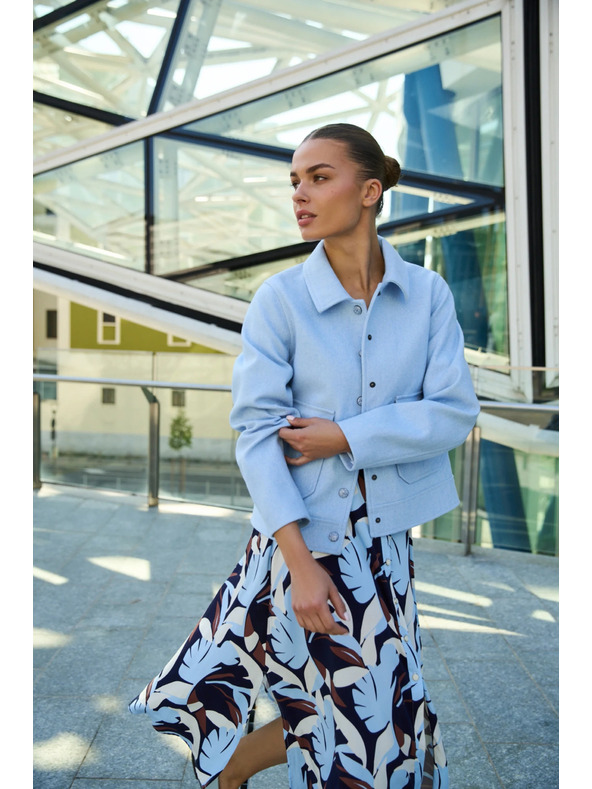 Moodo Krátká bunda světle modrá Moodo