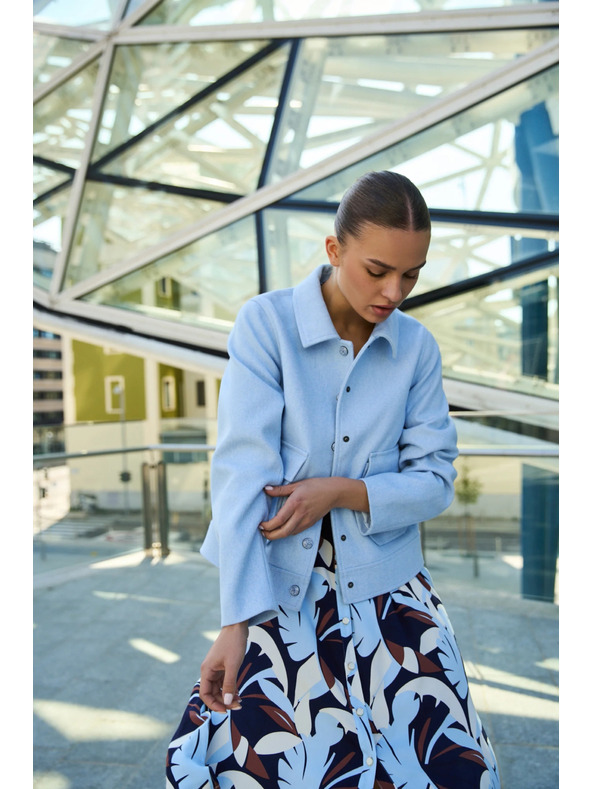 Moodo Krátká bunda světle modrá Moodo