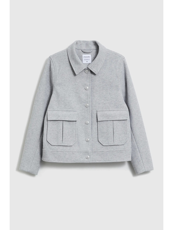 Moodo Krátká bunda šedá Moodo