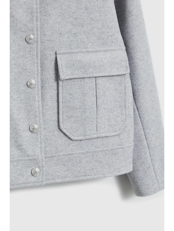 Moodo Krátká bunda šedá Moodo