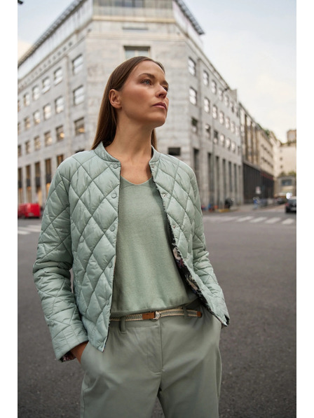 Moodo Oboustranná prošívaná olivová bunda Moodo