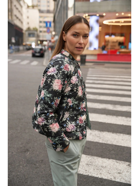 Moodo Oboustranná prošívaná olivová bunda Moodo