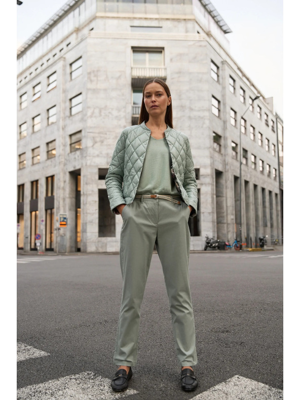 Moodo Oboustranná prošívaná olivová bunda Moodo