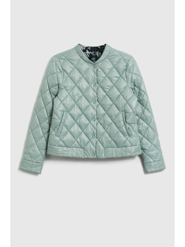 Moodo Oboustranná prošívaná olivová bunda Moodo