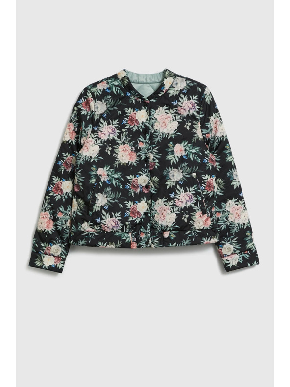 Moodo Oboustranná prošívaná olivová bunda Moodo