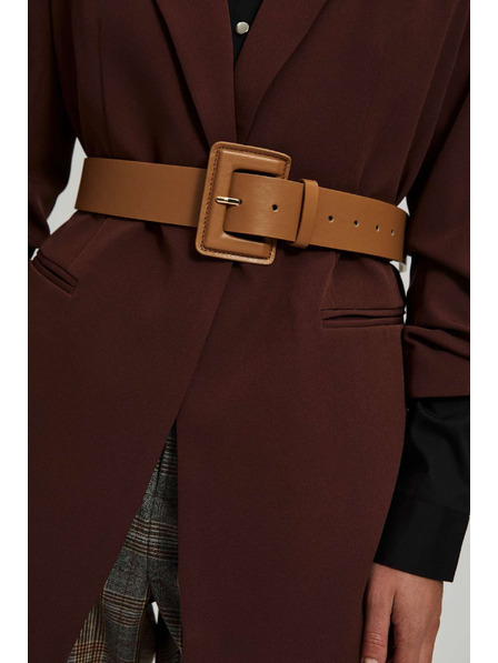 Moodo Tmavě béžový široký pásek Moodo