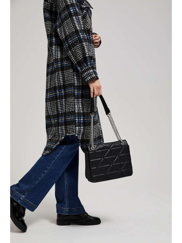 Moodo Prošívaná kabelka s nastavitelnou rukojetí černá Moodo