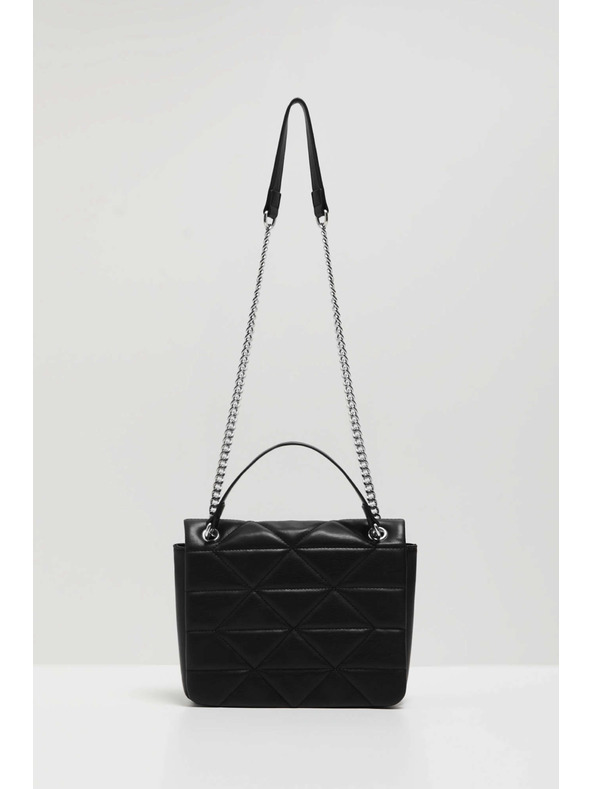 Moodo Prošívaná kabelka s nastavitelnou rukojetí černá Moodo