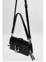 Moodo Černá taška přes rameno se stříbrnou sponou Moodo