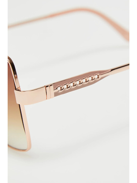 Moodo Sluneční brýle se zlatými kovovými obrubami Moodo