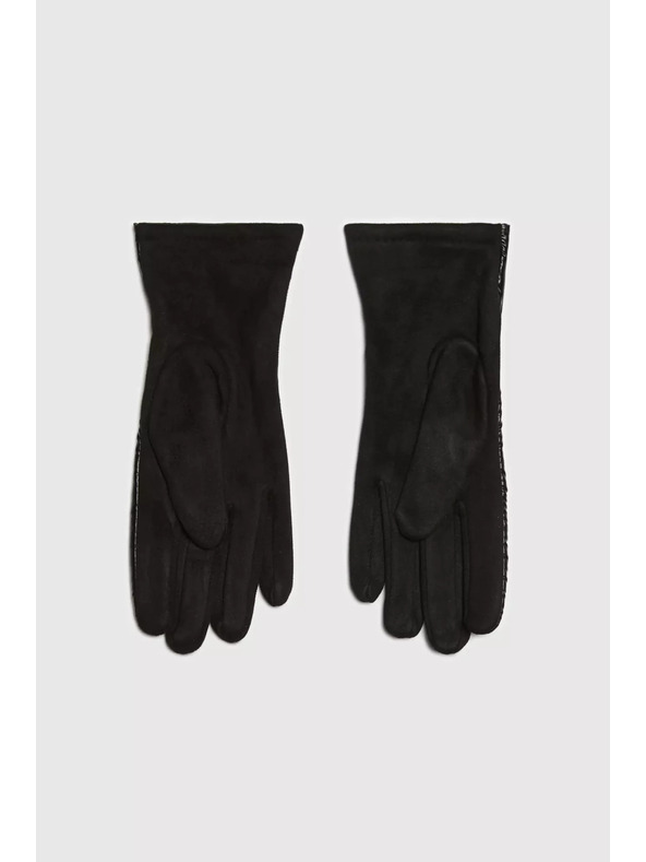 Moodo Prošívané rukavice černé Moodo