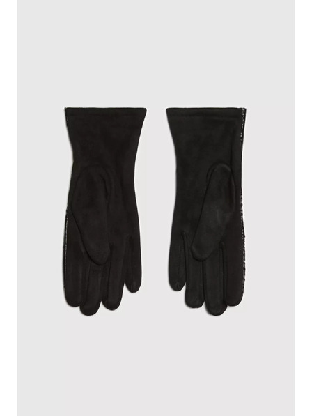 Moodo Prošívané rukavice černé Moodo