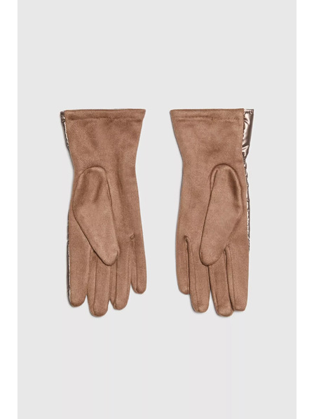 Moodo Prošívané rukavice hnědé Moodo