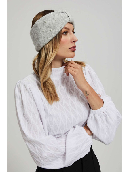 Moodo Pletená šedá čelenka Moodo