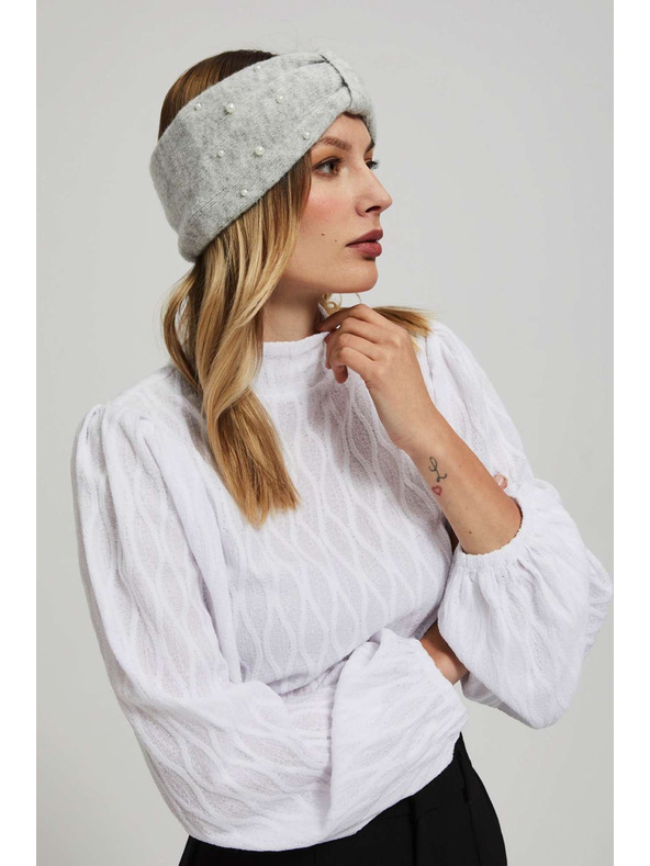 Moodo Pletená šedá čelenka Moodo
