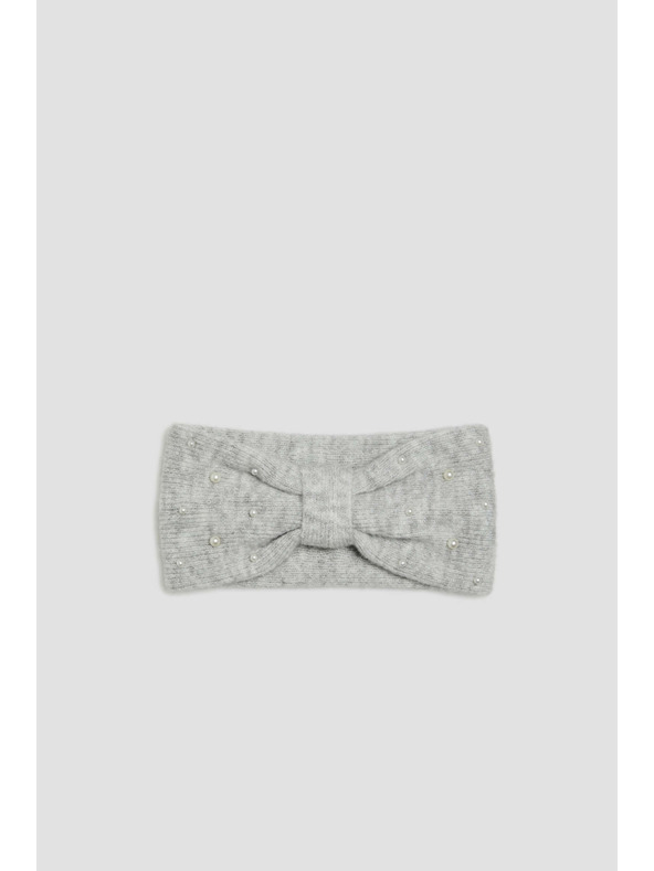 Moodo Pletená šedá čelenka Moodo