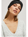 Moodo Pletená černá čelenka Moodo