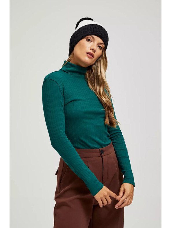 Moodo Čepice s bambulí černo-bílá Moodo