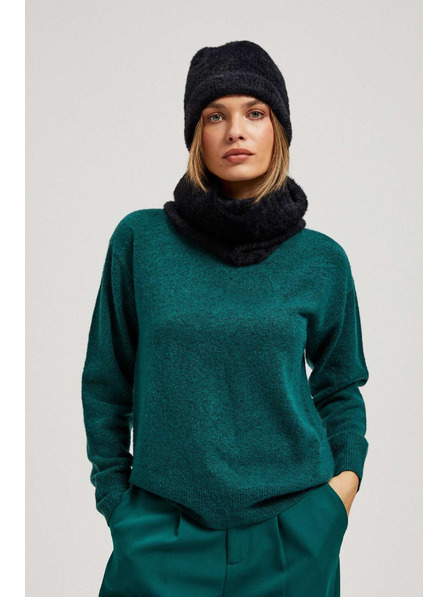 Moodo Teplá kožešinová čepice černá Moodo