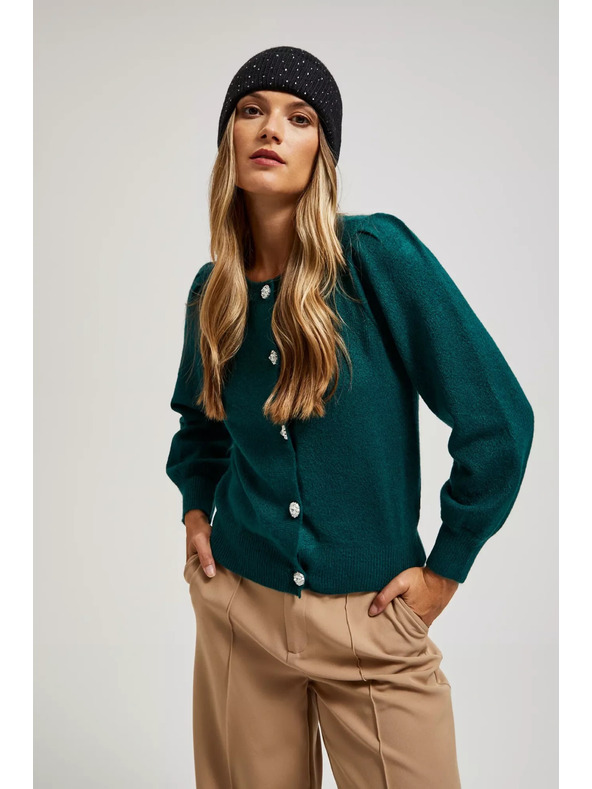 Moodo Pletená černá čepice Moodo