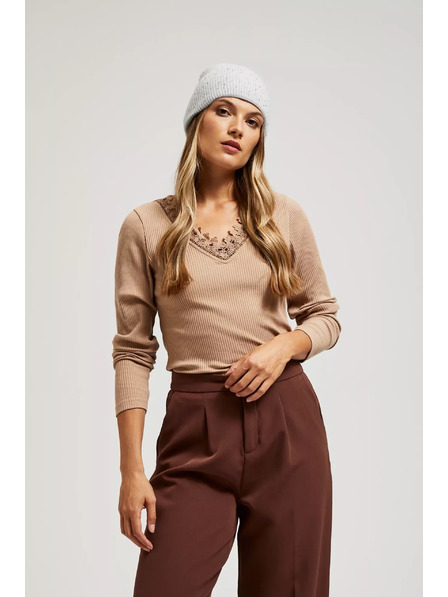 Moodo Pletená šedá čepice Moodo