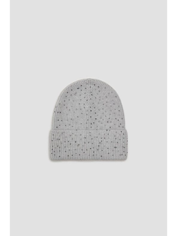 Moodo Pletená šedá čepice Moodo