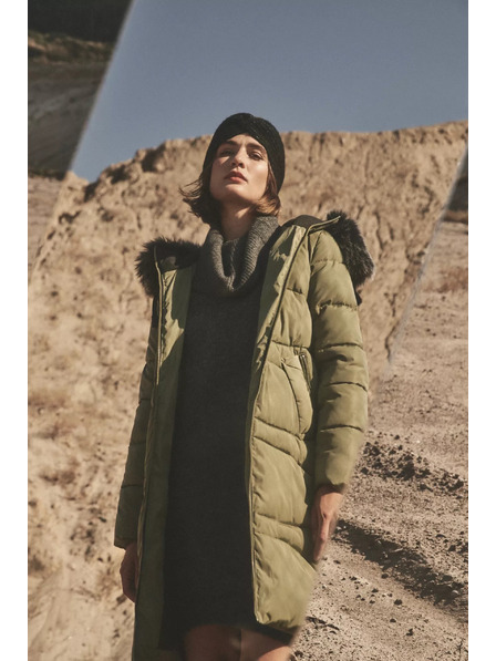 Moodo Prošívaná bunda s hřejivou kapucí Moodo