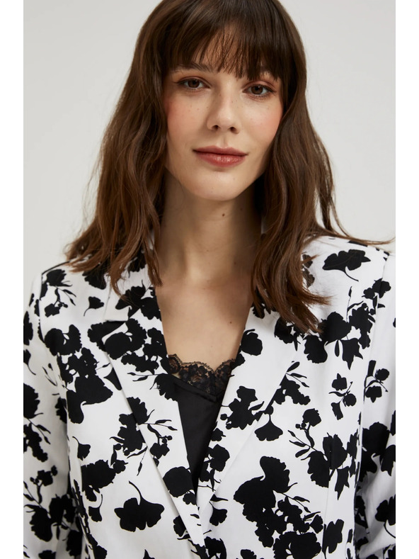 Moodo Sako s 3/4 rukávy černo-bílé Moodo