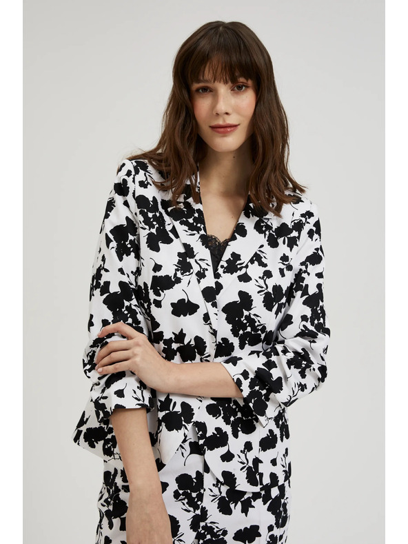 Moodo Sako s 3/4 rukávy černo-bílé Moodo