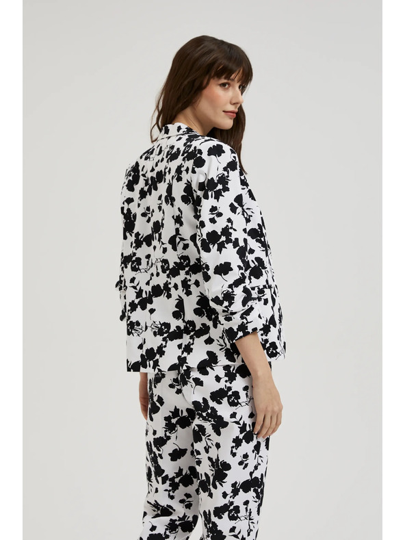 Moodo Sako s 3/4 rukávy černo-bílé Moodo