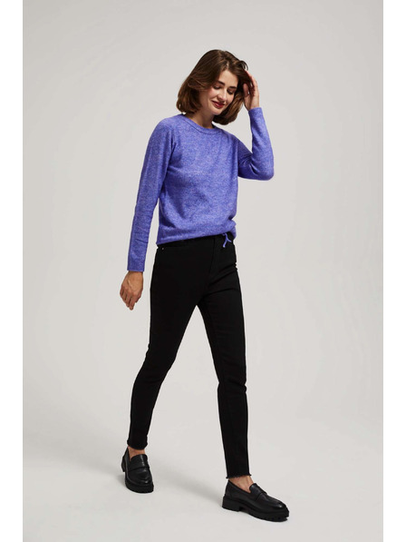 Moodo Úzké džíny se středním pasem černé Moodo