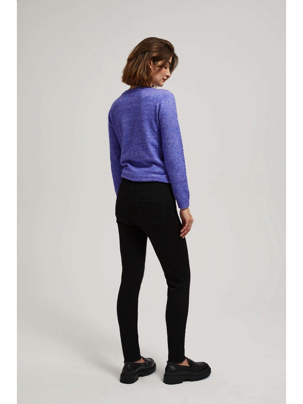 Moodo Úzké džíny se středním pasem černé Moodo