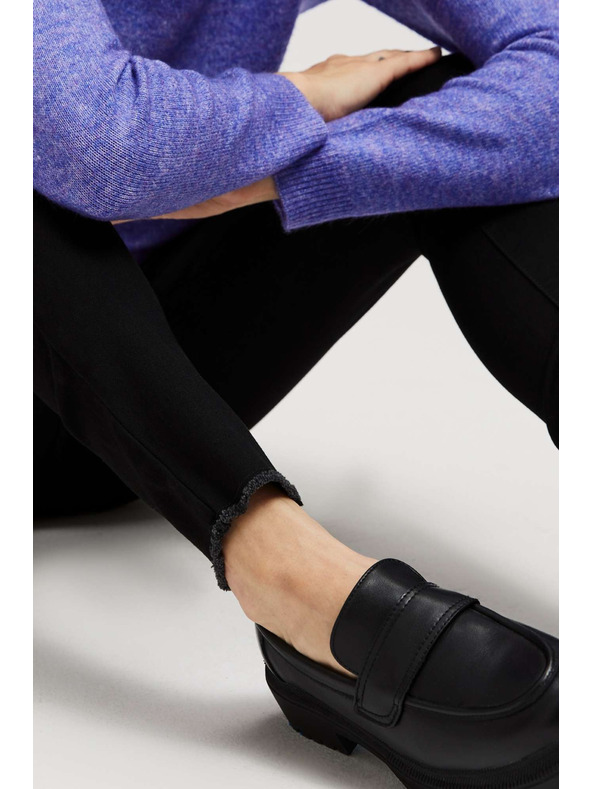 Moodo Úzké džíny se středním pasem černé Moodo