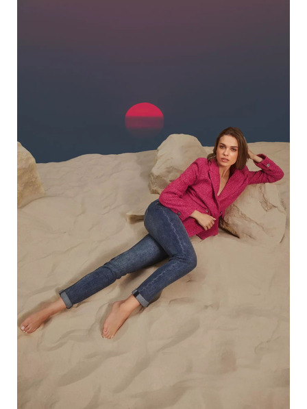 Moodo Tmavě modré boyfriend džíny Moodo