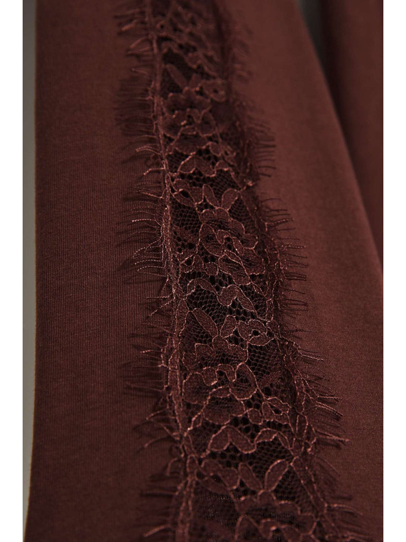 Moodo Tričko s krajkou na rukávech Moodo