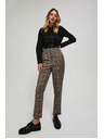 Moodo Šedé kostkované kalhoty Moodo