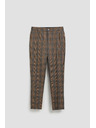 Moodo Šedé kostkované kalhoty Moodo