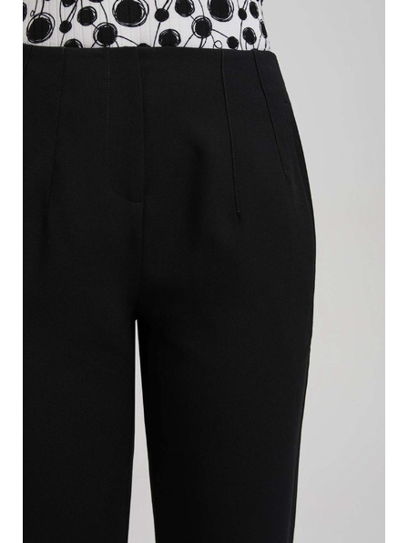 Moodo Černé kalhoty s rovnou nohavicí Moodo