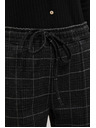 Moodo Černé kostkované kalhoty Moodo