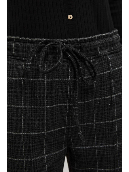 Moodo Černé kostkované kalhoty Moodo