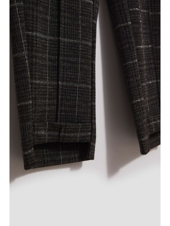 Moodo Černé kostkované kalhoty Moodo