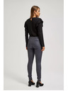 Moodo Voskované úzké kalhoty šedé Moodo